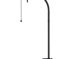 57" Bronze Metal Adjustable Floor Lamp with a square bronze metal shade and a pull chain for easy operation.