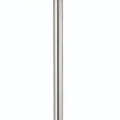 60" Nickel Metal Tray Table Floor Lamp With White Fabric Square Shade