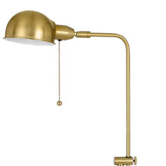 58" brass adjustable floor lamp with a bronze dome shade and a pull chain for easy operation. Elegant and functional design.