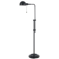 58" Bronze Adjustable Traditional Floor Lamp with a dome shade and pull chain, featuring a sturdy base and sleek design.