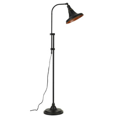 58" bronze metal adjustable floor lamp featuring a dome shade and a sturdy base, ideal for stylish lighting in any room.