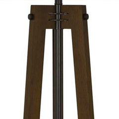 65" brown tripod floor lamp with a sleek design and a white rectangular shade, perfect for modern home decor.