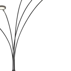 72" Bronze Five Light LED Arc Floor Lamp with curved arms and modern design, featuring five adjustable light fixtures.