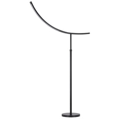 74" Bronze Adjustable LED Traditional Shaped Floor Lamp with a sleek, curved design and sturdy base for modern lighting.