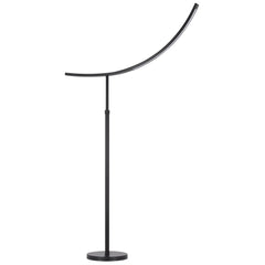 74" Bronze Adjustable LED Traditional Shaped Floor Lamp with a sleek curved design and sturdy base. Ideal for modern decor.