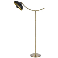 66" Bronze Adjustable Arc Floor Lamp with a sleek bronze dome shade and a curved arm, featuring a sturdy round base.