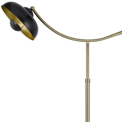66" Bronze Adjustable Arc Floor Lamp with a sleek bronze dome shade and a curved arm for versatile lighting.