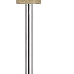 61" chrome traditional floor lamp with a white square shade, featuring a sleek design and modern elegance.