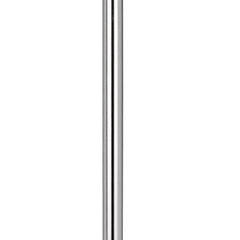61" Chrome Tray Table Floor Lamp With White Square Shade