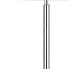 61" Chrome Tray Table Floor Lamp featuring a sleek design with a white transparent glass square shade.