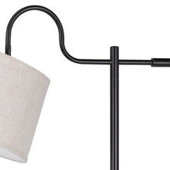 63" Bronze Adjustable Traditional Floor Lamp with Gray Square Shade, featuring a sleek design and flexible arm for optimal li