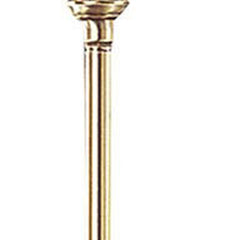59" Bronze Metal Swing Arm Floor Lamp With Beige Fabric Empire Shade