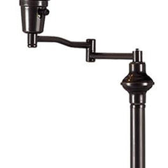 59" Bronze Swing Arm Floor Lamp with a beige empire shade, featuring a sleek bronze finish and adjustable arm for versatile l