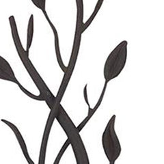62" grey traditional floor lamp with a brown bell shade, featuring an elegant design with leaf-like accents.