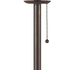 57" black traditional floor lamp with a white empire shade and pull chain for easy operation. Elegant design for any room.
