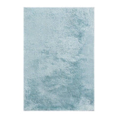 A transitional style nine-foot by fourteen-foot sky blue area rug.