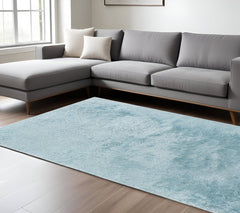 9' X 14' Sky Blue Area Rug