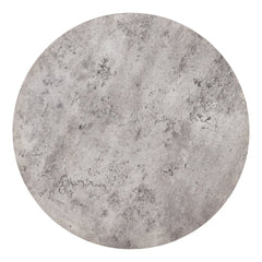 Set of Two Gray and Black Wood and Steel Round Nested Coffee Tables