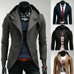 Men's Slim Fit Hooded Blazer Jacket for Style & Comfort