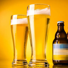 2pcs Large Glass Beer Mugs with Lead-Free Crystal