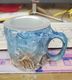 Resin Crystal Gemstone Coffee Mug – Mineral-Inspired Decorative Drinkware