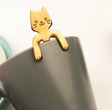 Stainless Steel Cat-Shaped Coffee & Tea Stirring Spoon