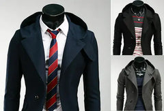 Men's Slim Fit Hooded Blazer Jacket for Style & Comfort