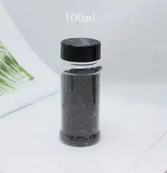 100ml spice jar with black lid shown individually, designed to fit seamlessly in the Hanging Kitchen Spice Rack Organizer.