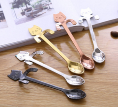 Stainless Steel Cat-Shaped Coffee & Tea Stirring Spoon
