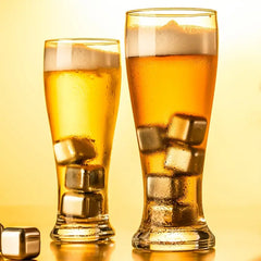 2pcs Large Glass Beer Mugs with Lead-Free Crystal