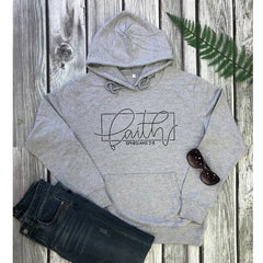 Women's Hooded Sweatshirt with Pockets – 100% Cotton, Alphabet Graphic