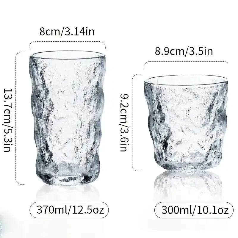 Clear Glass Heat Resistant Tumblers - 2pcs Set