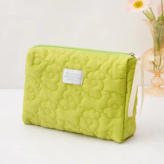 Portable Floral Makeup Bag with Large Capacity