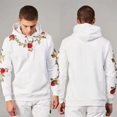 Men's Embroidered Hoodie in College Style for Fall/Winter
