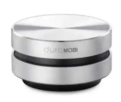 Silver Humbird Bone Conducting Speaker by duraMOBI with brushed metal finish, designed for high-fidelity portable sound.