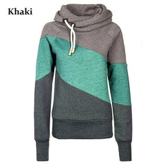 Women's Slim Fit Color Block Hoodie