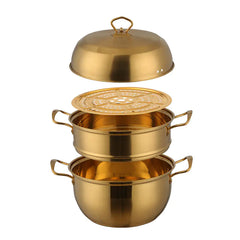 Double-Layer Stainless Steamer for Efficient Cooking