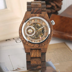 Mechanical Wooden Watch for Men