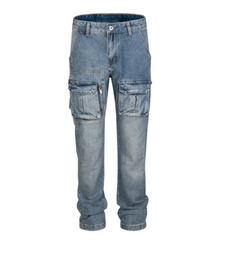 Men's White Straight Fit Street Jeans