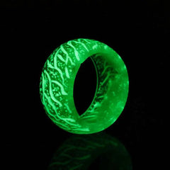 Forest Glow-in-the-Dark Crackle Jewelry Ring