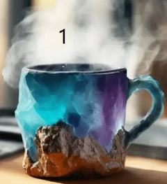 Resin Crystal Gemstone Coffee Mug – Mineral-Inspired Decorative Drinkware