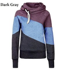 Women's Slim Fit Color Block Hoodie