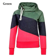 Women's Slim Fit Color Block Hoodie