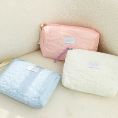 Portable Floral Makeup Bag with Large Capacity