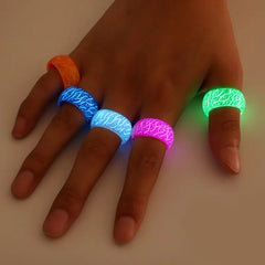 Forest Glow-in-the-Dark Crackle Jewelry Ring