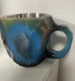 Resin Crystal Gemstone Coffee Mug – Mineral-Inspired Decorative Drinkware