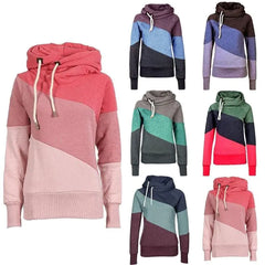 Women's Slim Fit Color Block Hoodie