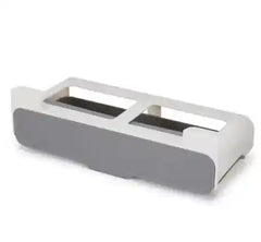 Empty Kitchen Self-Adhesive Wall Mounted Spice Organizer with dual compartments, perfect for organizing spice jars efficiently.