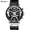 Military Leather Chronograph Wristwatch