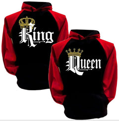 Couple Hoodies King Queen | Trendy Matching Outerwear